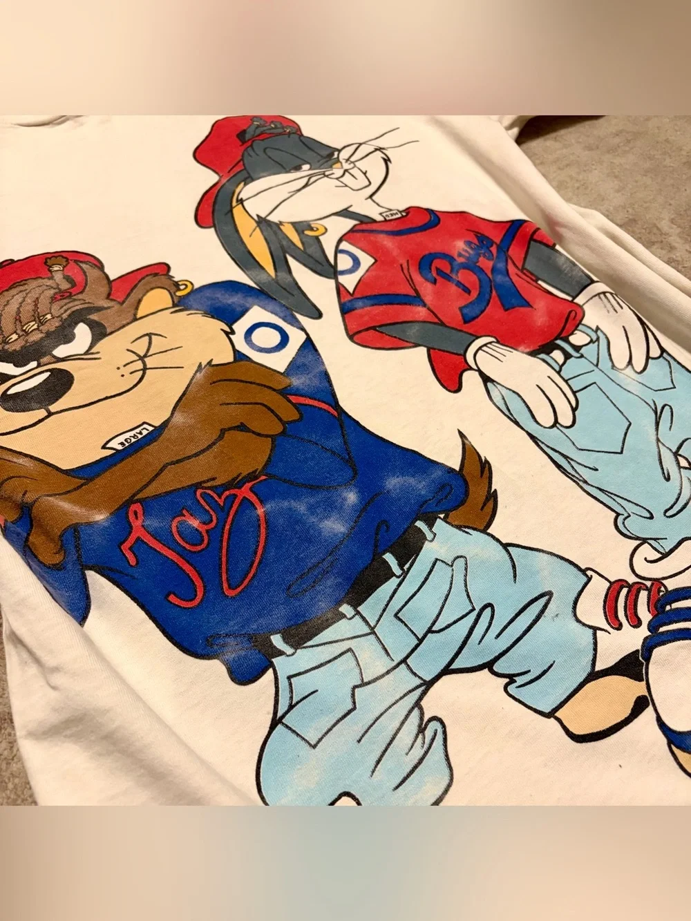 Vtg 90s Looney Tunes Single-Stitch Double-Sided T-Shirt